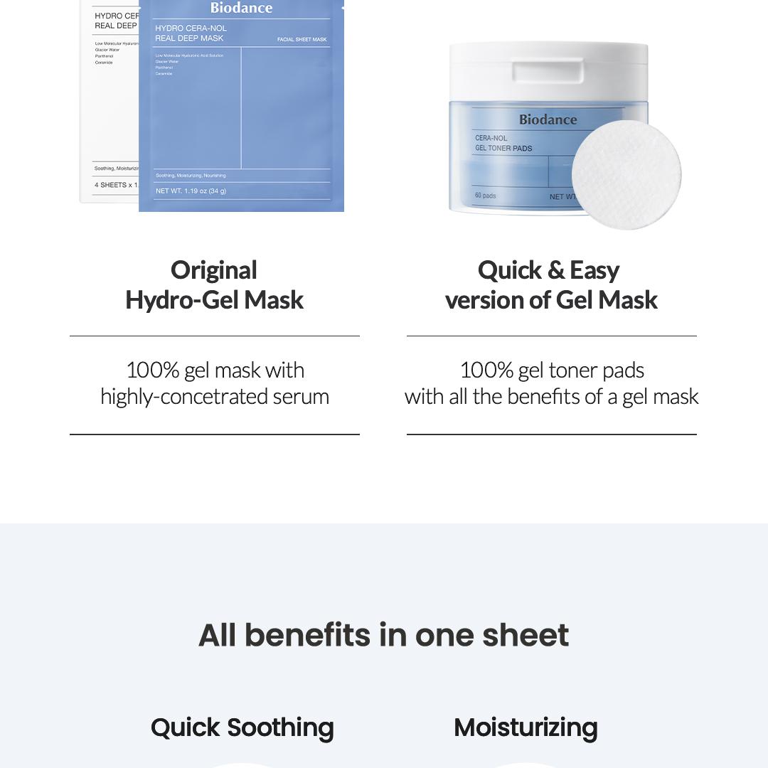 BIODANCE Hydro Cera-Nol Gel Toner Pads 60P | OLIVE YOUNG Global